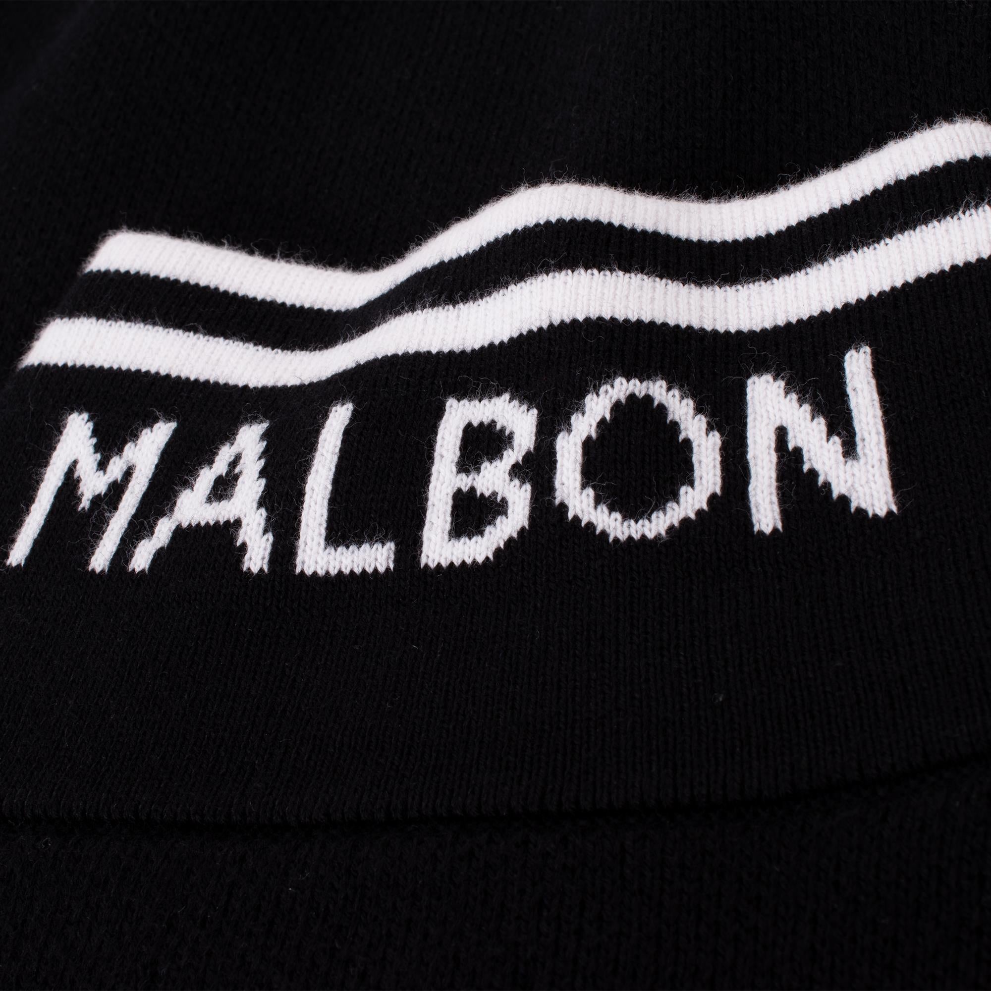 Malbon Golf Cooper Bucket Sorrel Knit Quarter Zip Sweater Black